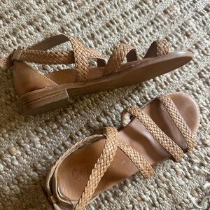 Bared Footwear Braided Tan Sandals